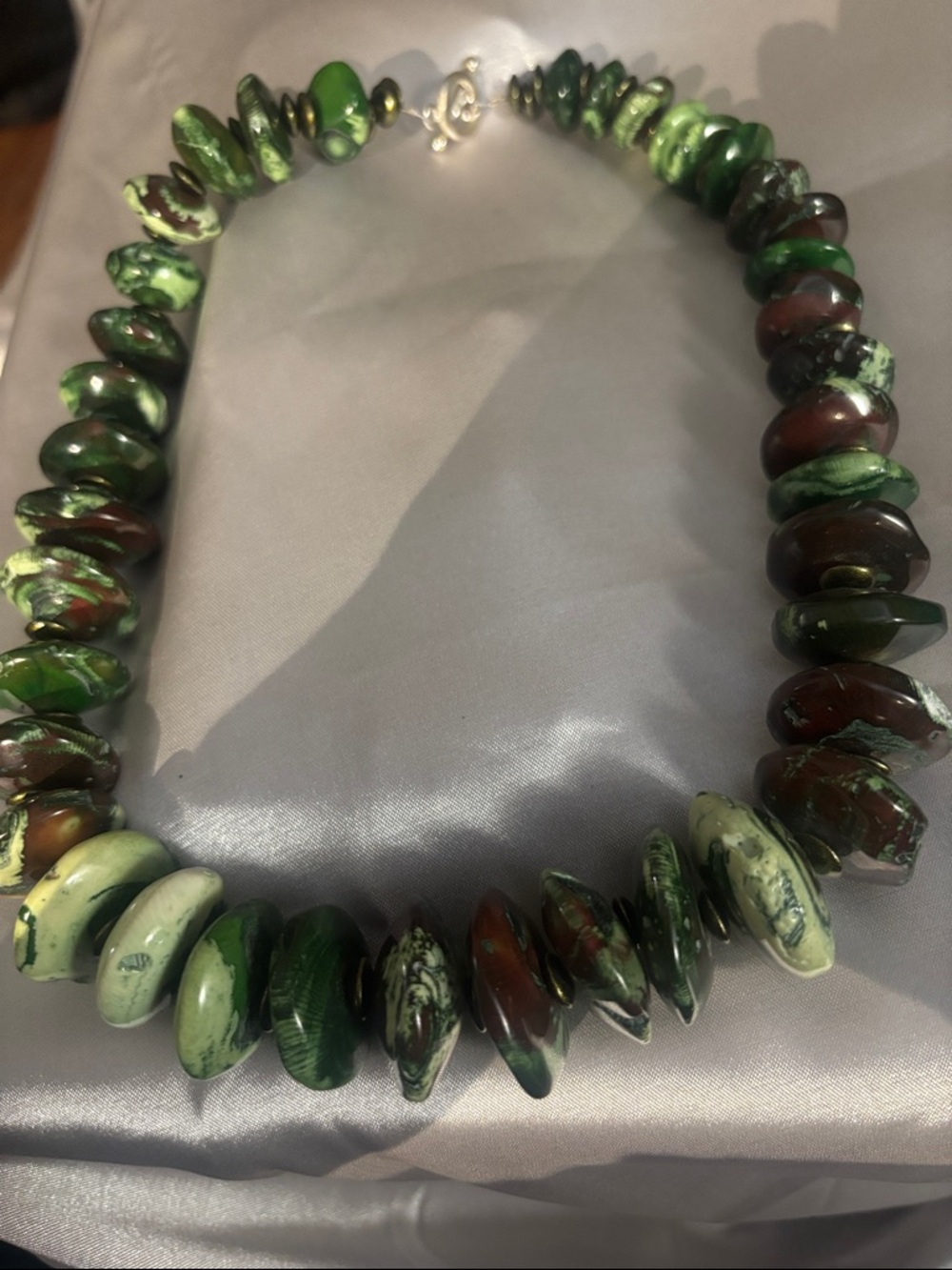 Natural Jasper/ Dragons Blood Jasper Bead Statement Necklace - Women Jewelry